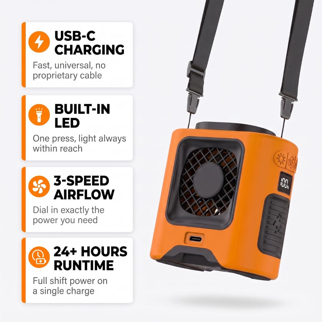ChillBand™ Pro Wearable Cooling Fan