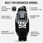 Golf T-LOCK Cart Bag 14 Way Organizer Dividers Quiet Golf Bag